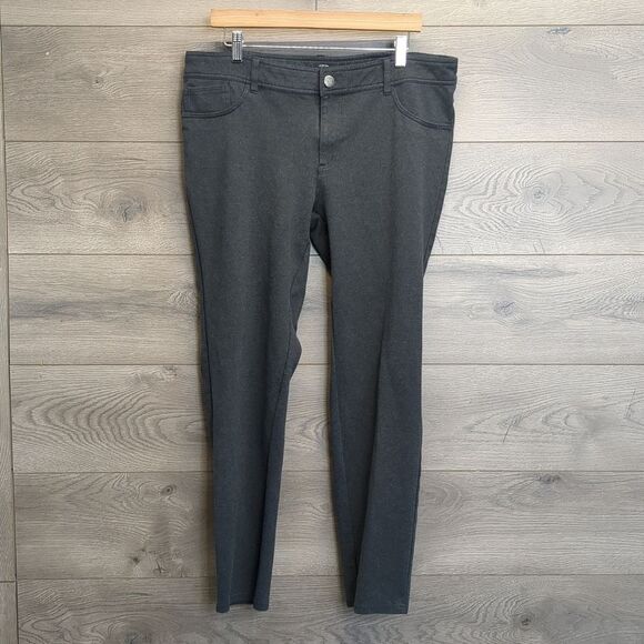 Faded Glory Pull On Skinny Gray Business Pants Women's Plus Size 18 - Picture 1 of 9
